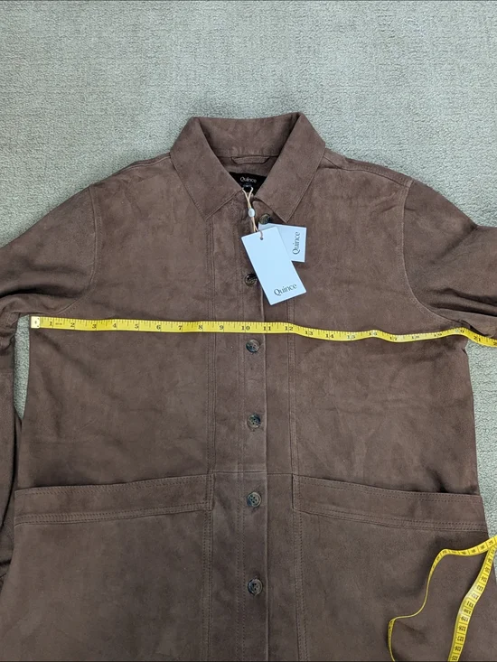 100% Suede Chore Jacket Brown Suede Women's Jacket - Picture 10 of 14